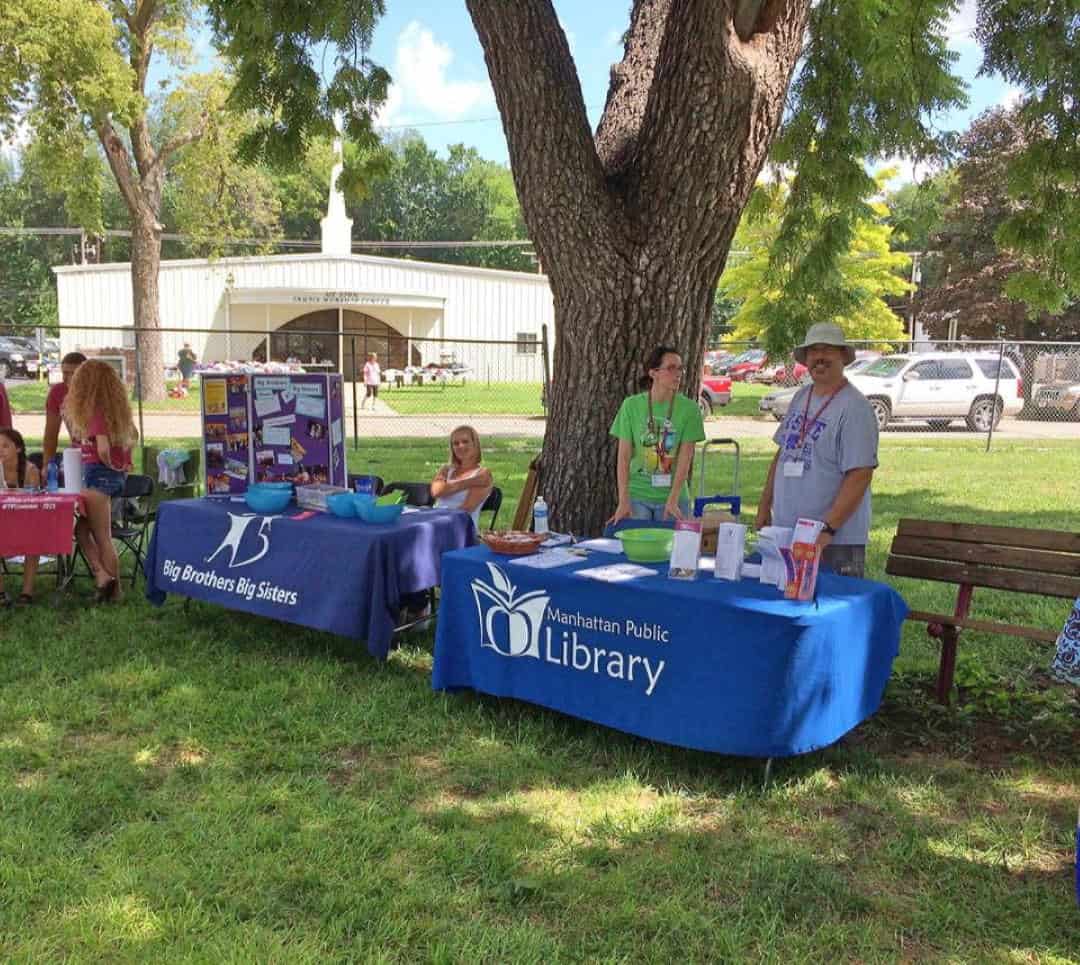 photo of library staff at the Everybody Counts event